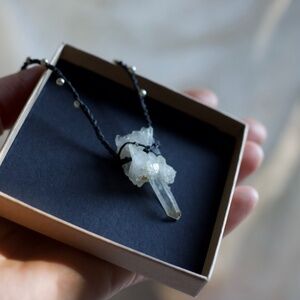Rare natural quartz necklace